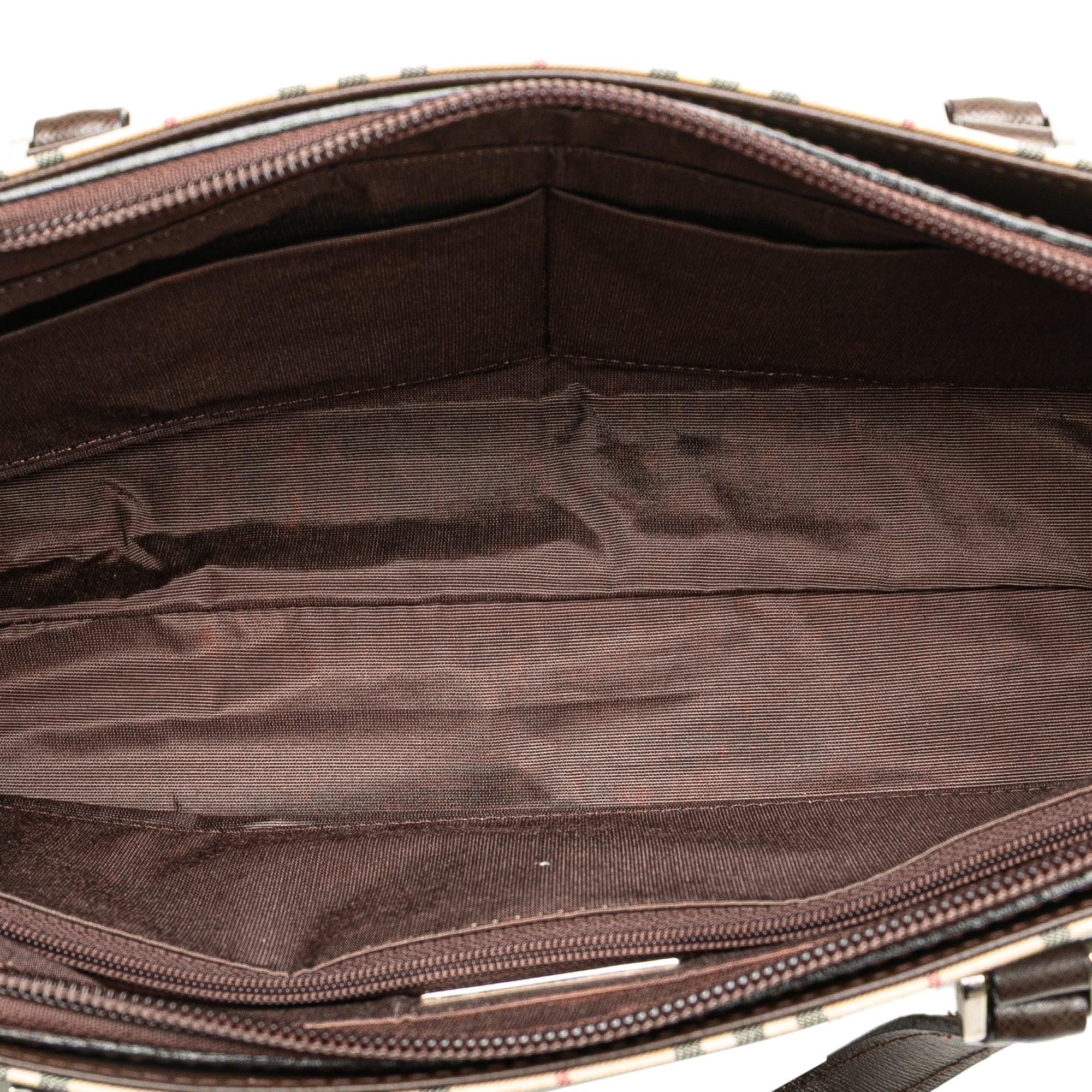 House Check Canvas Handbag