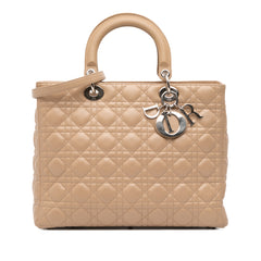 Large Lambskin Cannage Lady Dior
