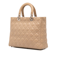 Large Lambskin Cannage Lady Dior