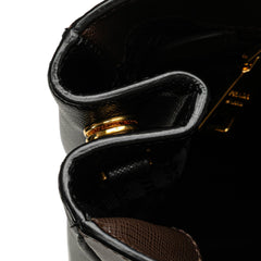 Medium Bicolor Saffiano Lux Galleria Satchel