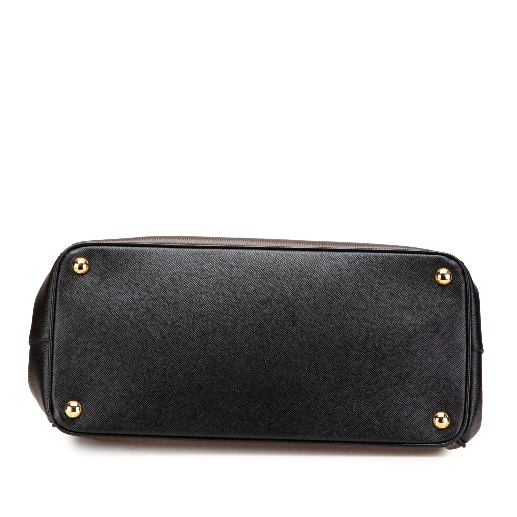 Medium Bicolor Saffiano Lux Galleria Satchel
