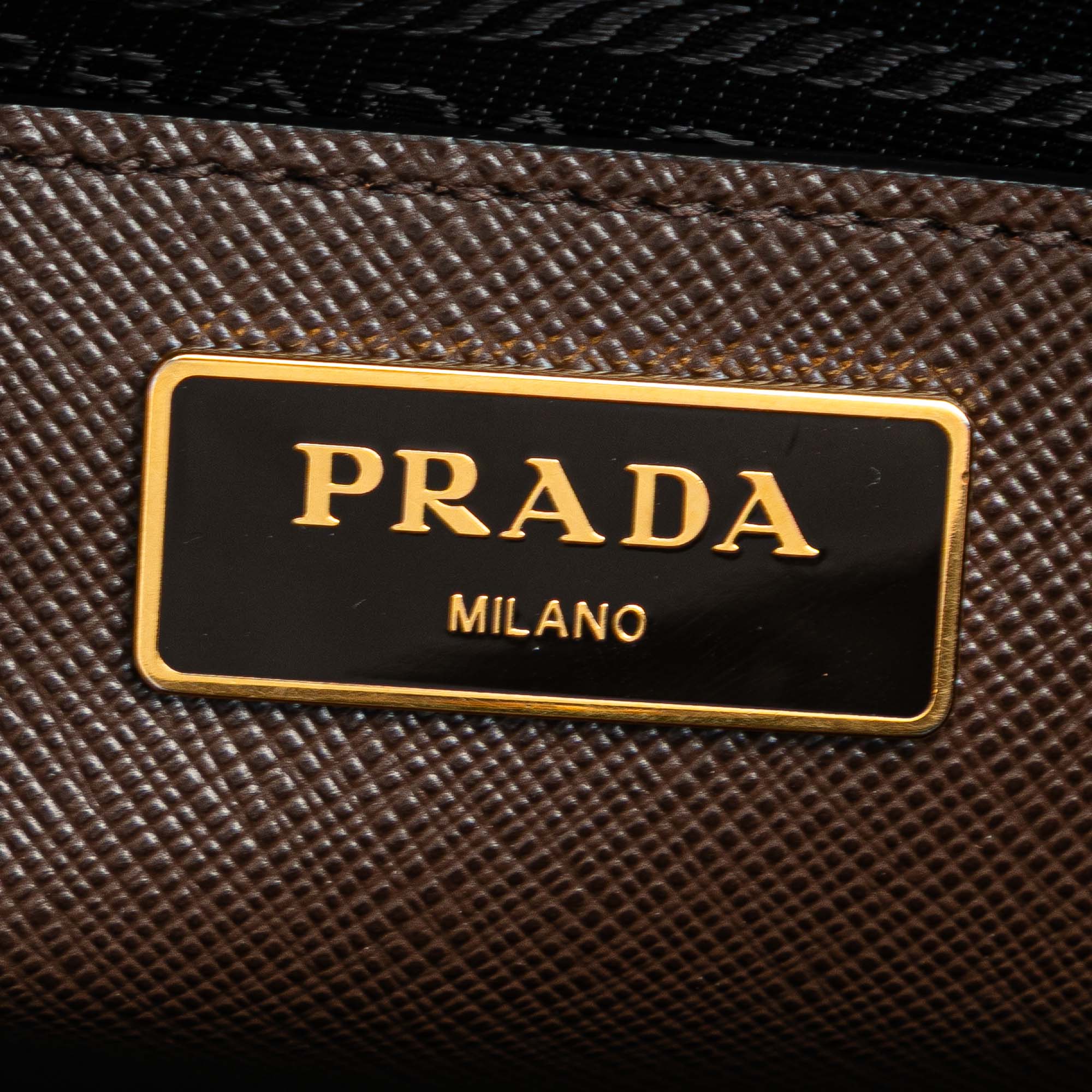 Medium Bicolor Saffiano Lux Galleria Satchel