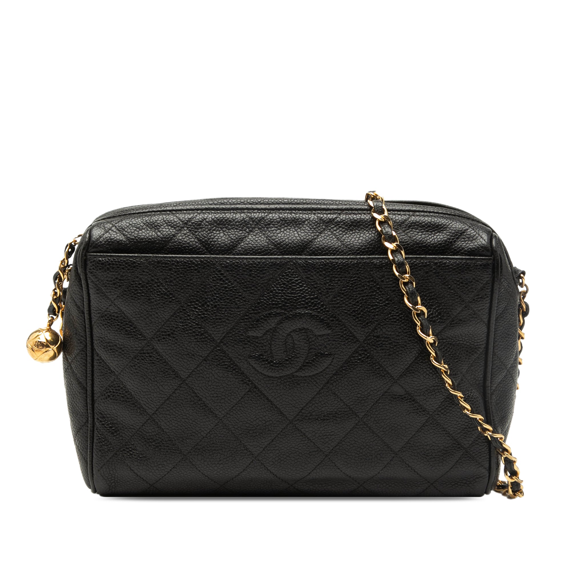 CC Quilted Caviar Chain Camera Bag
