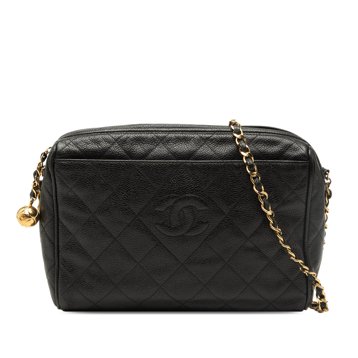 CC Quilted Caviar Chain Camera Bag