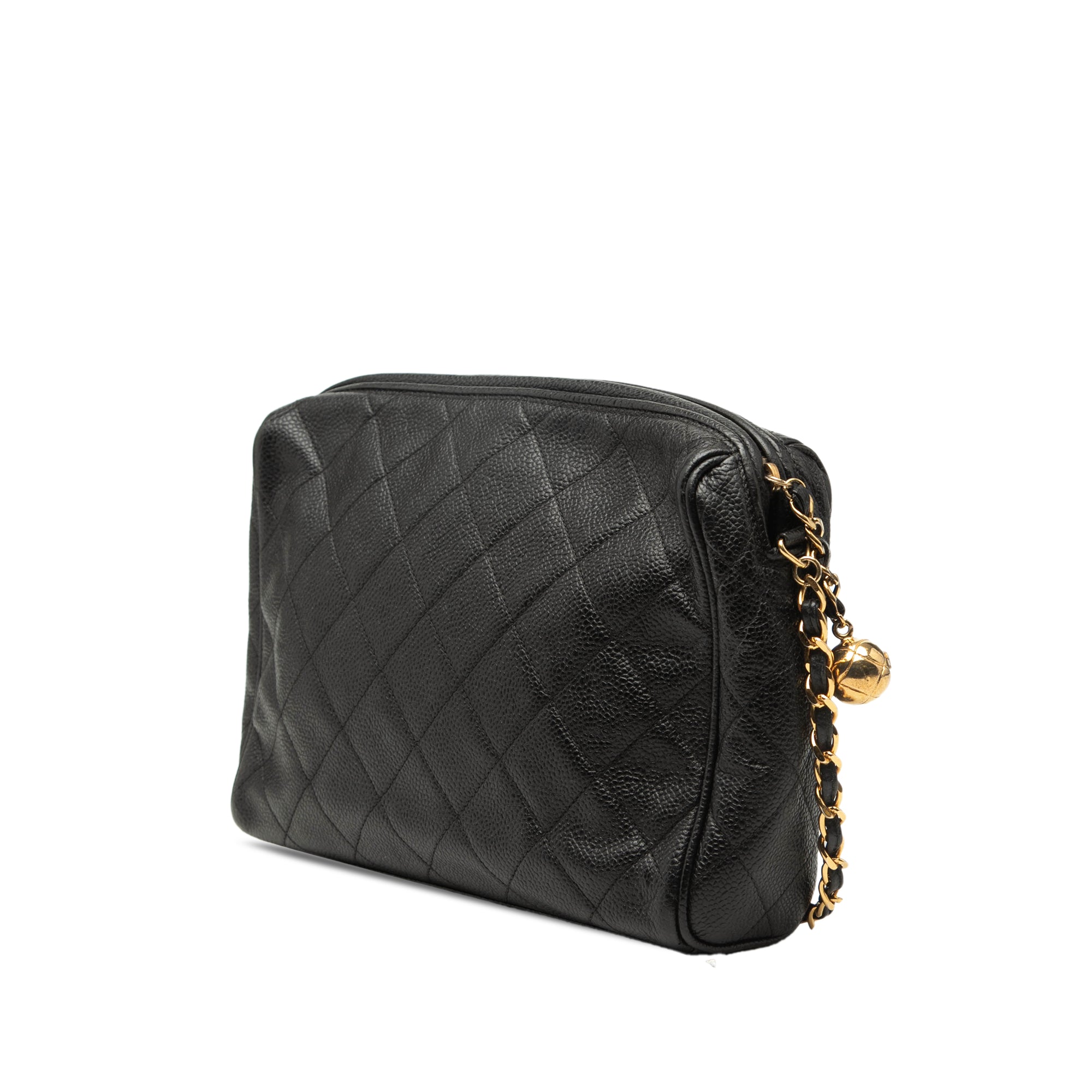 CC Quilted Caviar Chain Camera Bag