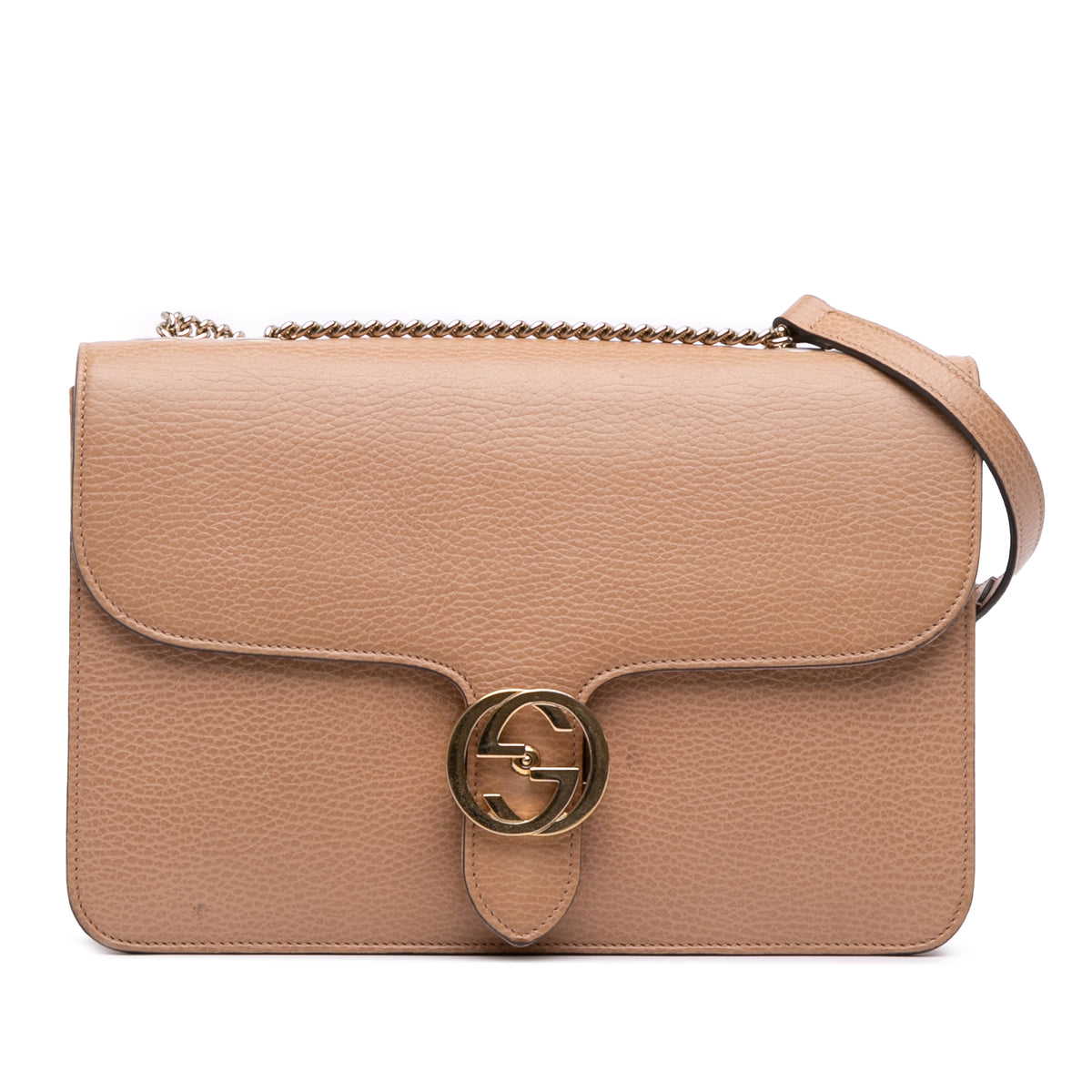 Medium Dollar Calfskin Interlocking G Crossbody