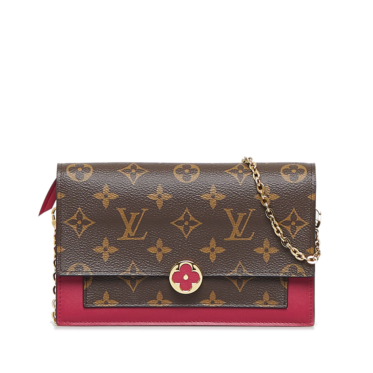 Monogram Flore Wallet On Chain _0