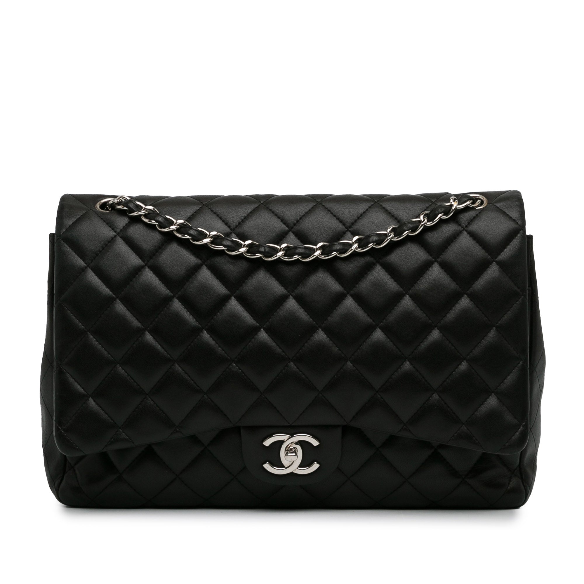 Maxi Classic Lambskin Double Flap