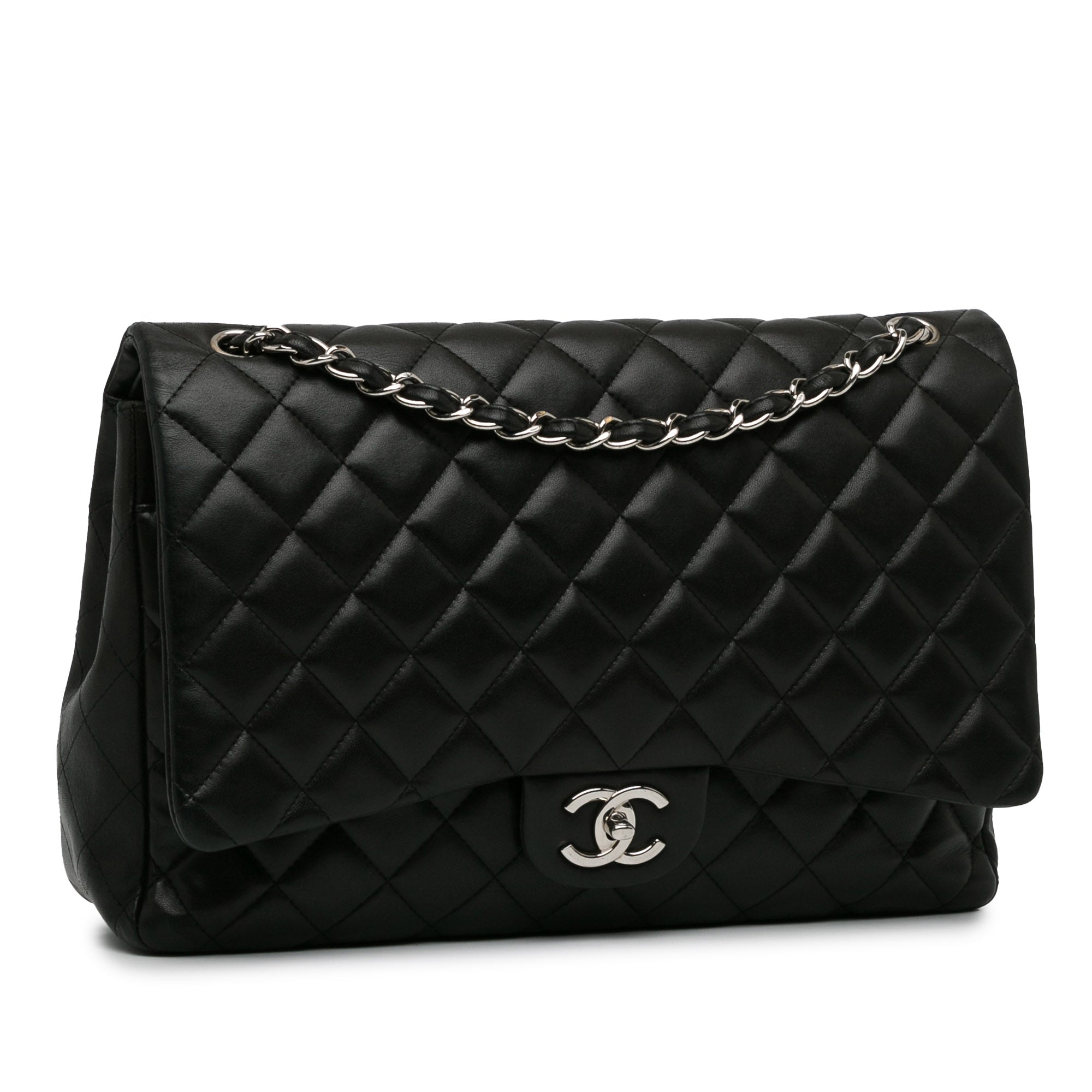 Maxi Classic Lambskin Double Flap