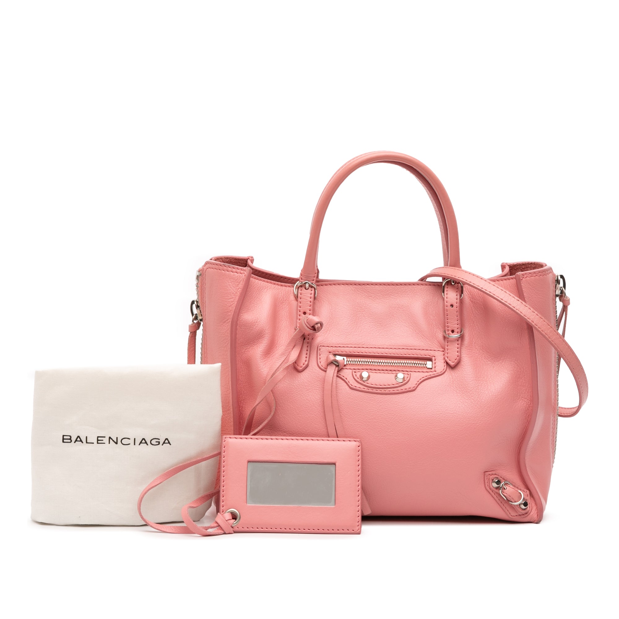 Mini Leather Papier A4 Zip Around Tote