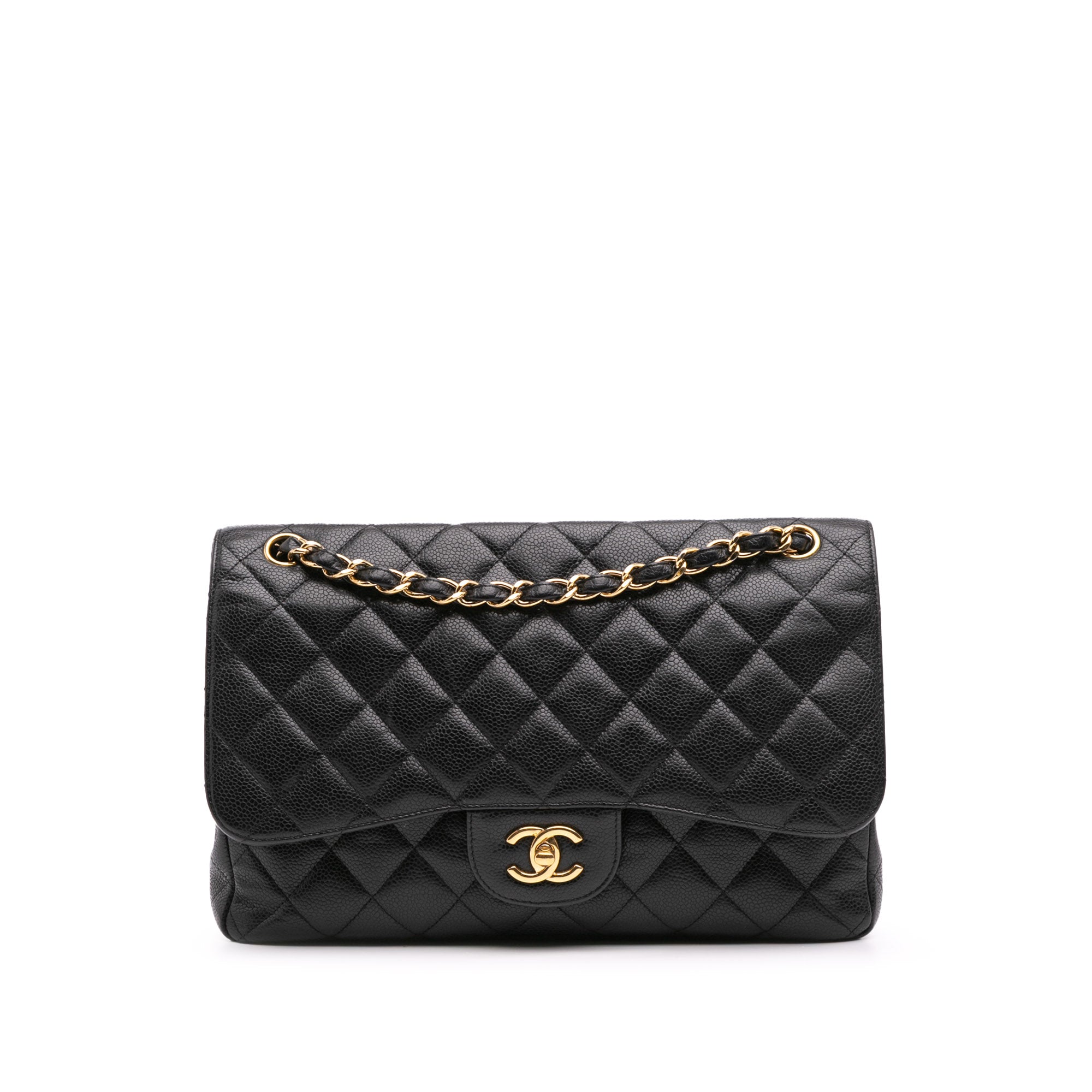 Jumbo Classic Caviar Double Flap