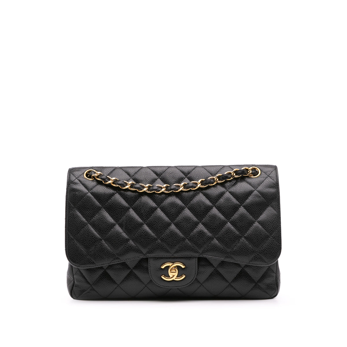 Jumbo Classic Caviar Double Flap