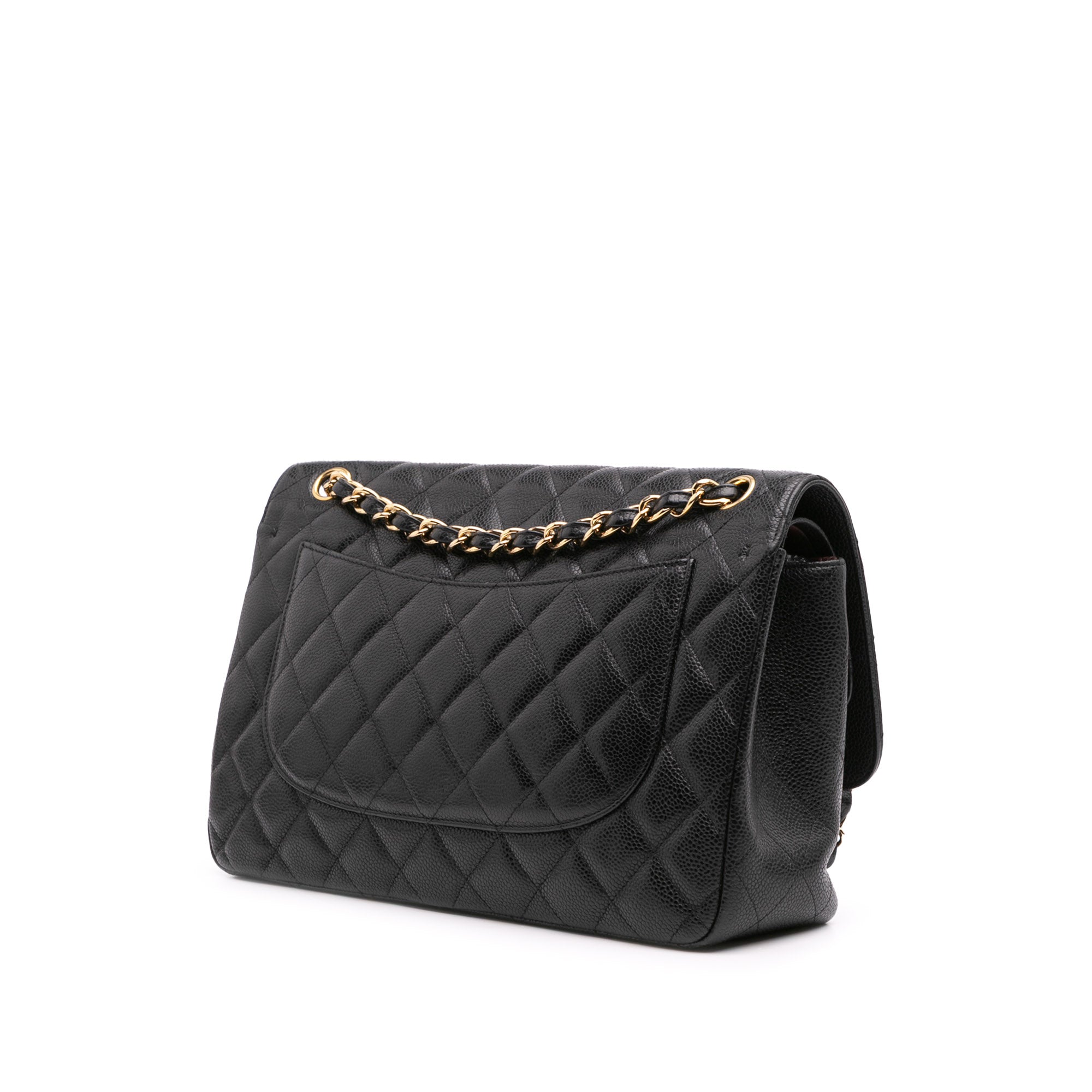 Jumbo Classic Caviar Double Flap