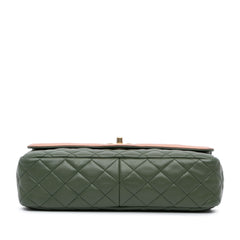 Medium Quilted Lambskin Two-Tone Day Flap