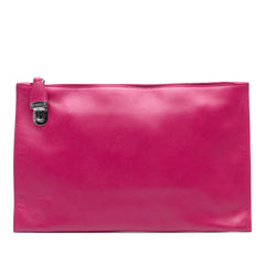 Saffiano Lux Zip Clutch