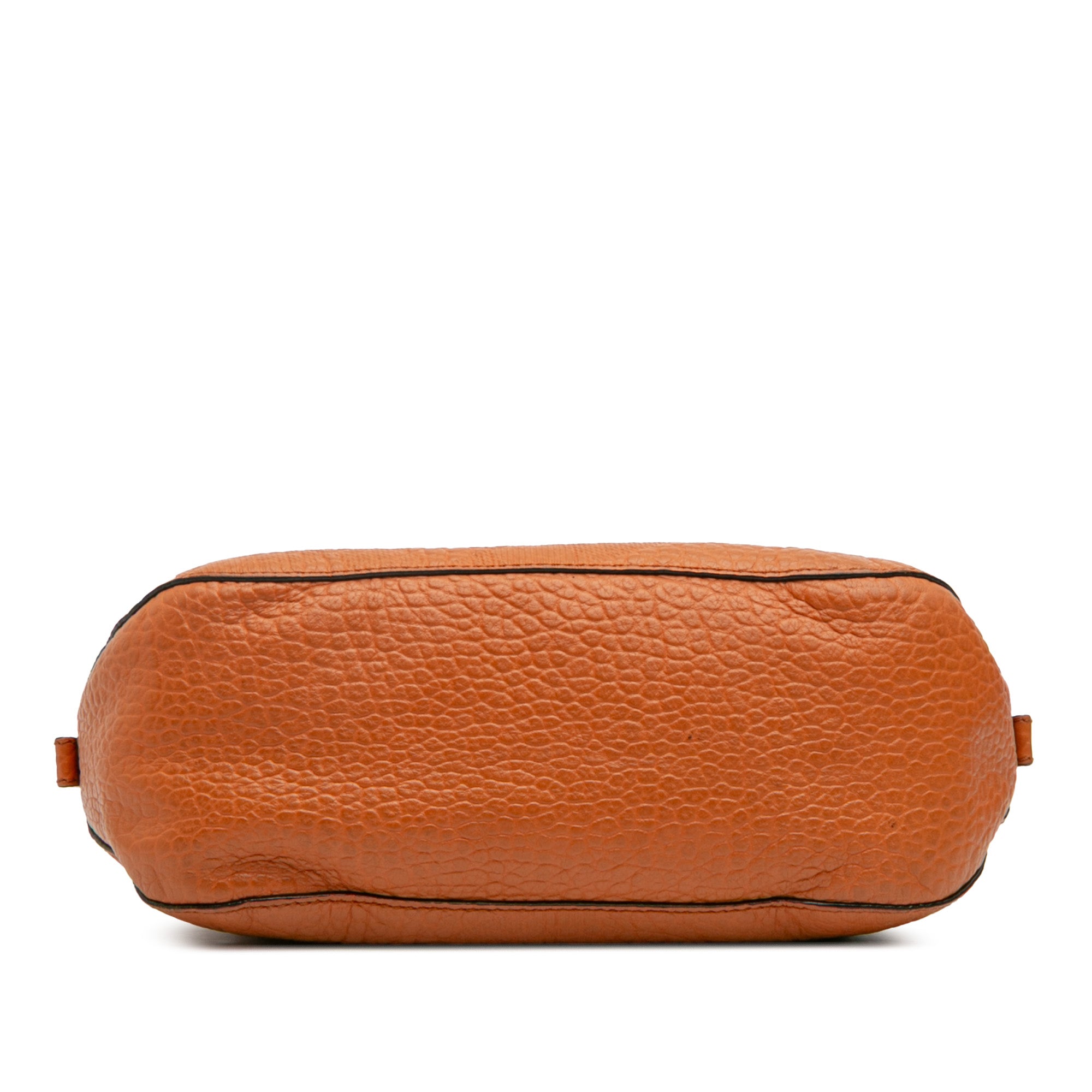 Small Heritage Grain Check Embossed Leather Orchard Bowling Bag