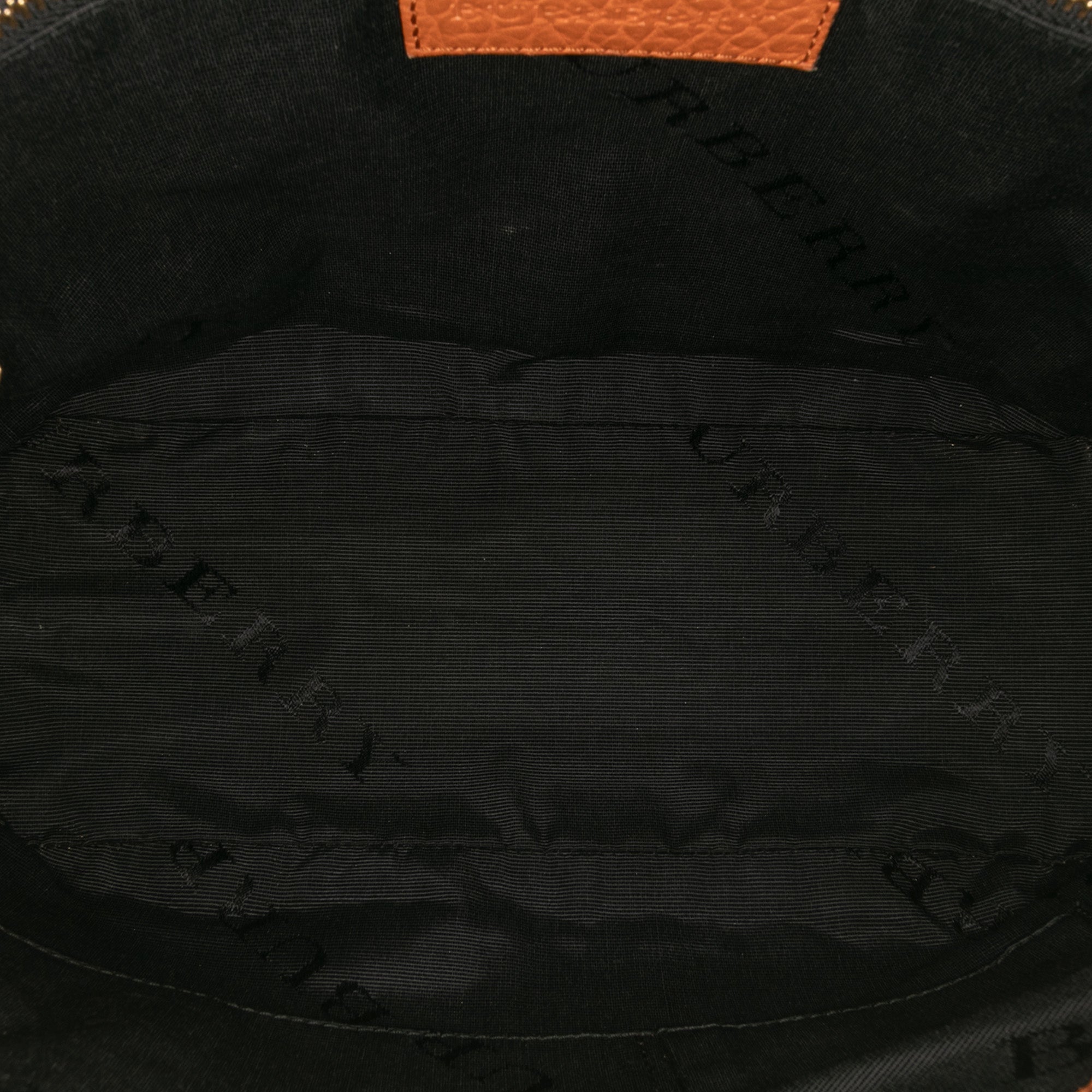 Small Heritage Grain Check Embossed Leather Orchard Bowling Bag