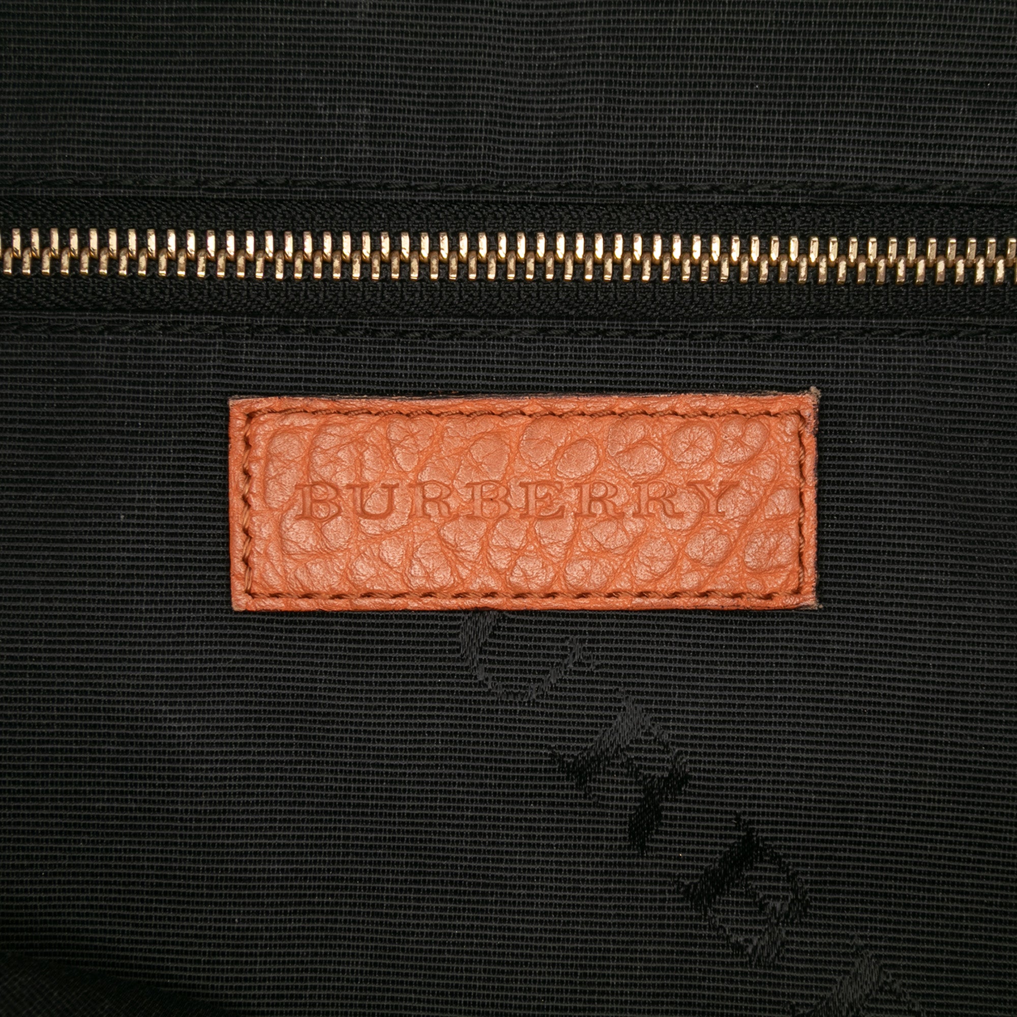 Small Heritage Grain Check Embossed Leather Orchard Bowling Bag