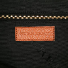 Small Heritage Grain Check Embossed Leather Orchard Bowling Bag