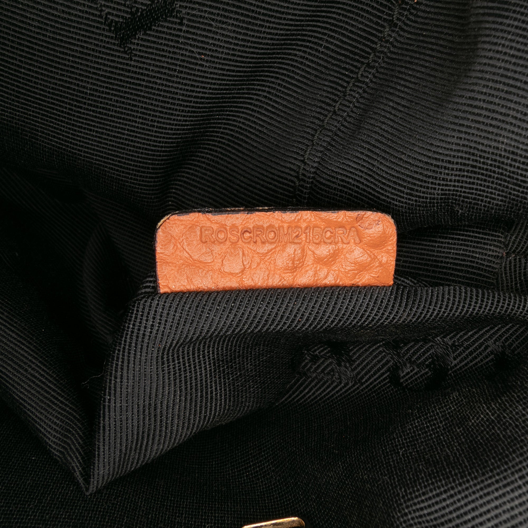 Small Heritage Grain Check Embossed Leather Orchard Bowling Bag