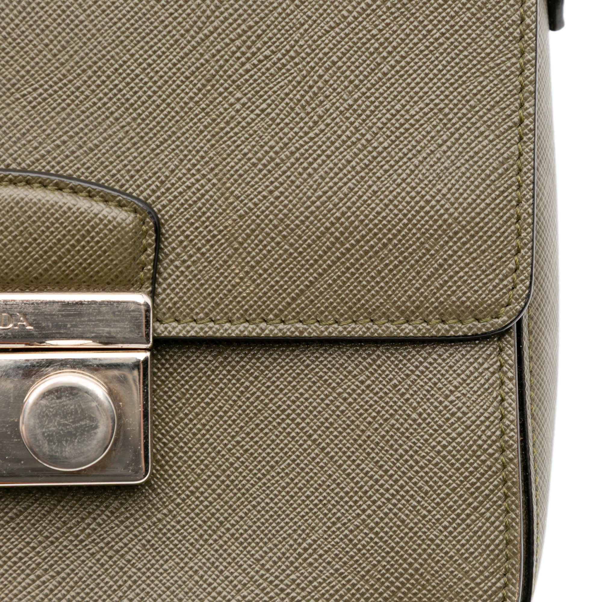 Small Saffiano Lux Sound Satchel
