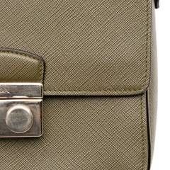 Small Saffiano Lux Sound Satchel