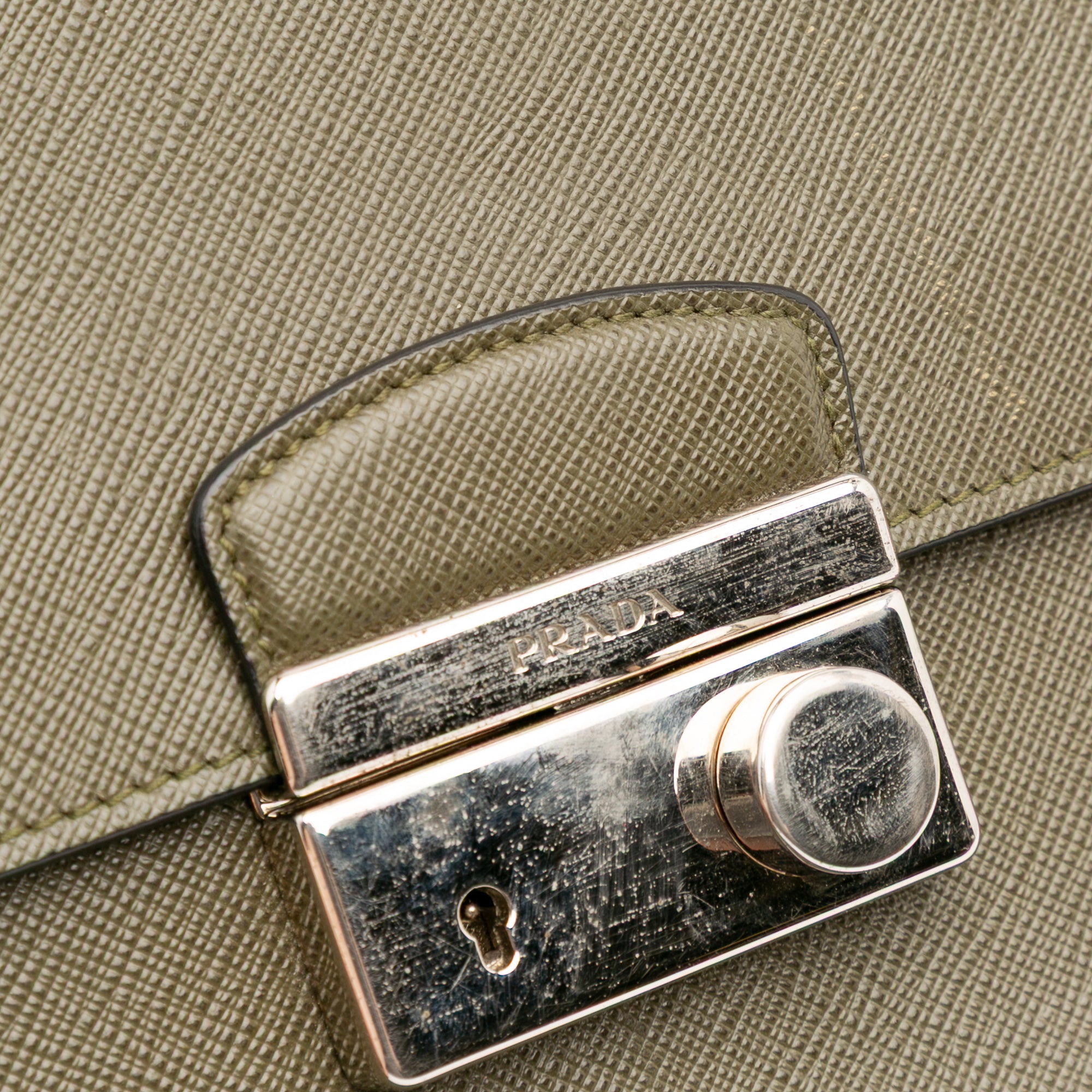 Small Saffiano Lux Sound Satchel