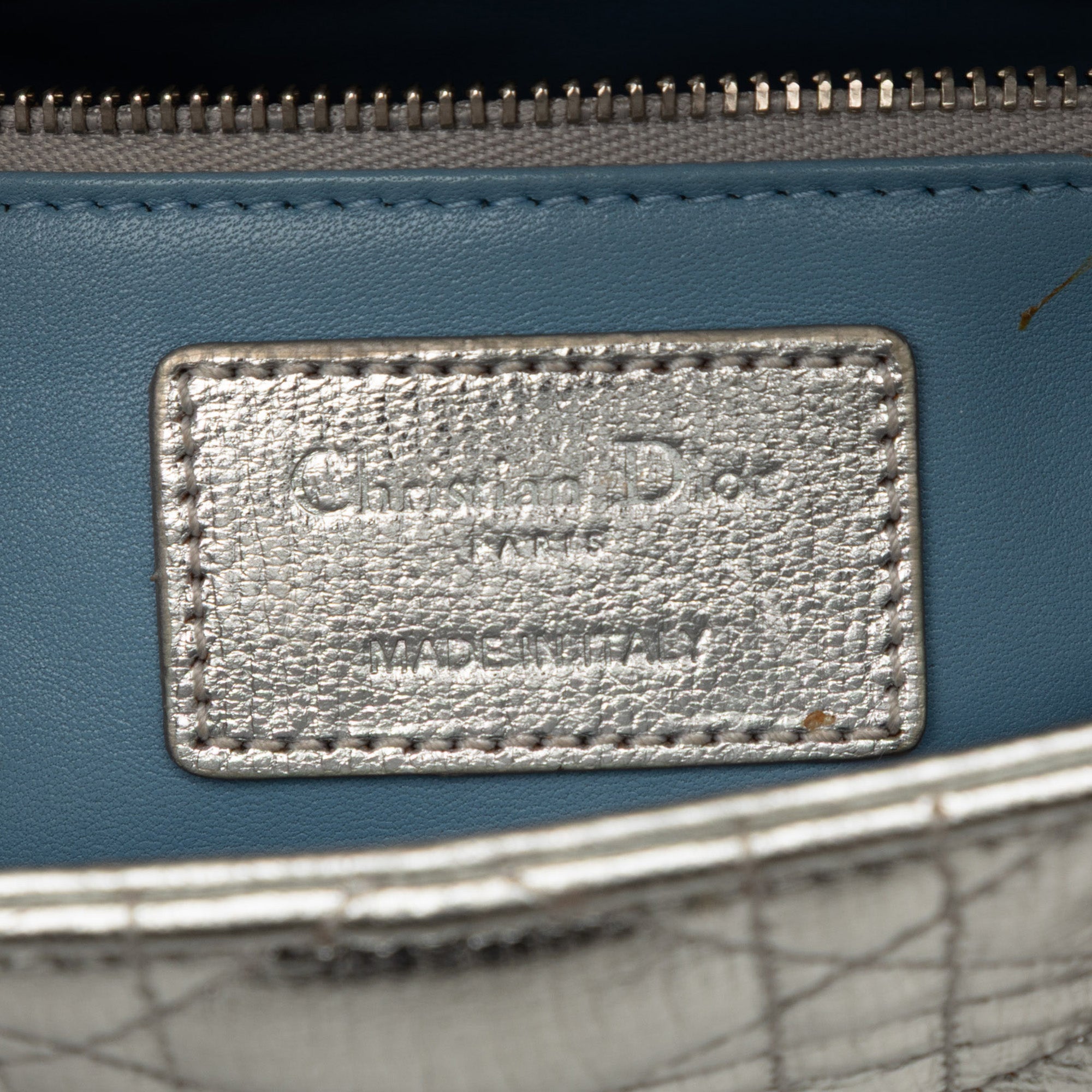 Small Metallic Grained Calfskin Cannage My ABCDior Lady Dior