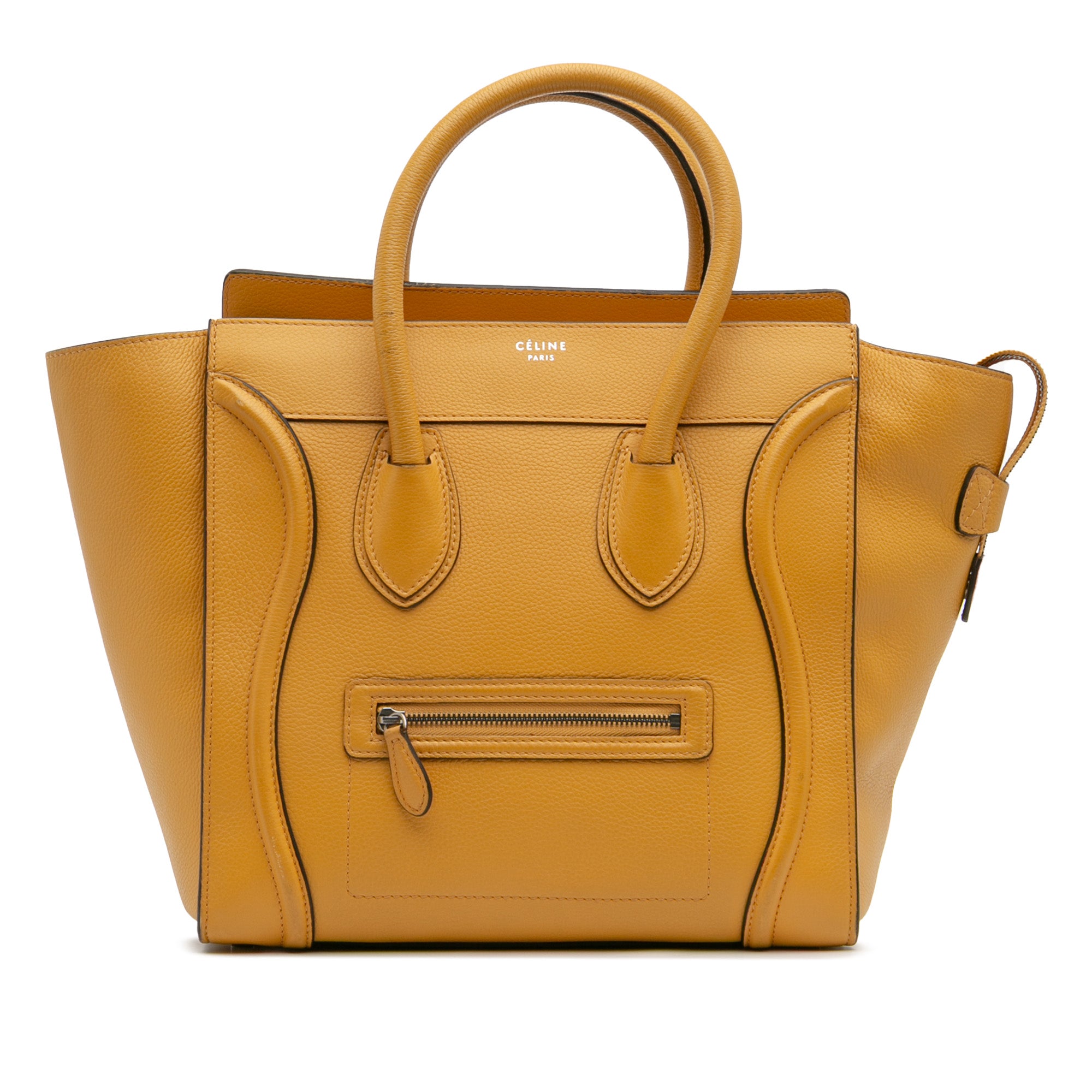 Mini Drummed Calfskin Luggage Tote