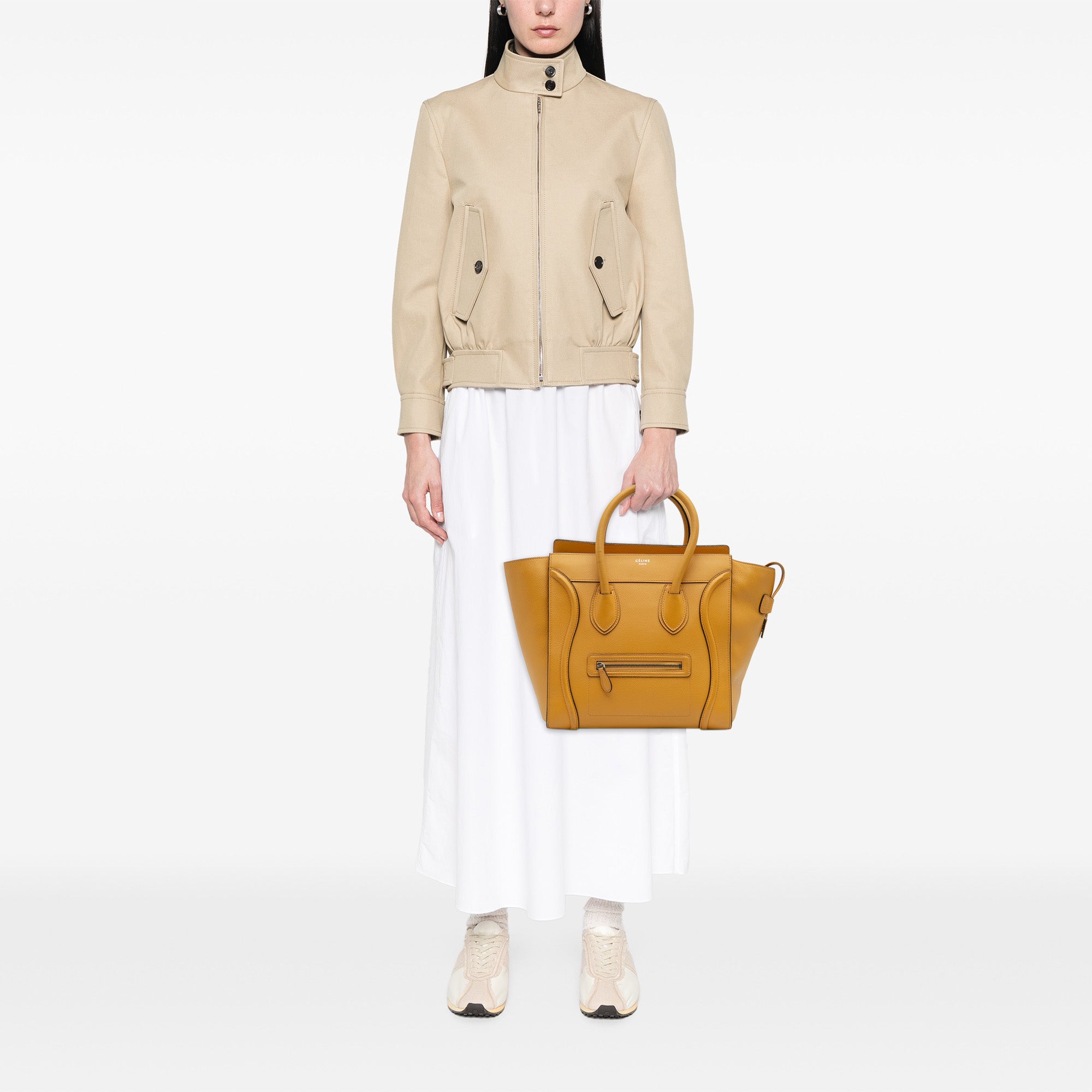 Mini Drummed Calfskin Luggage Tote