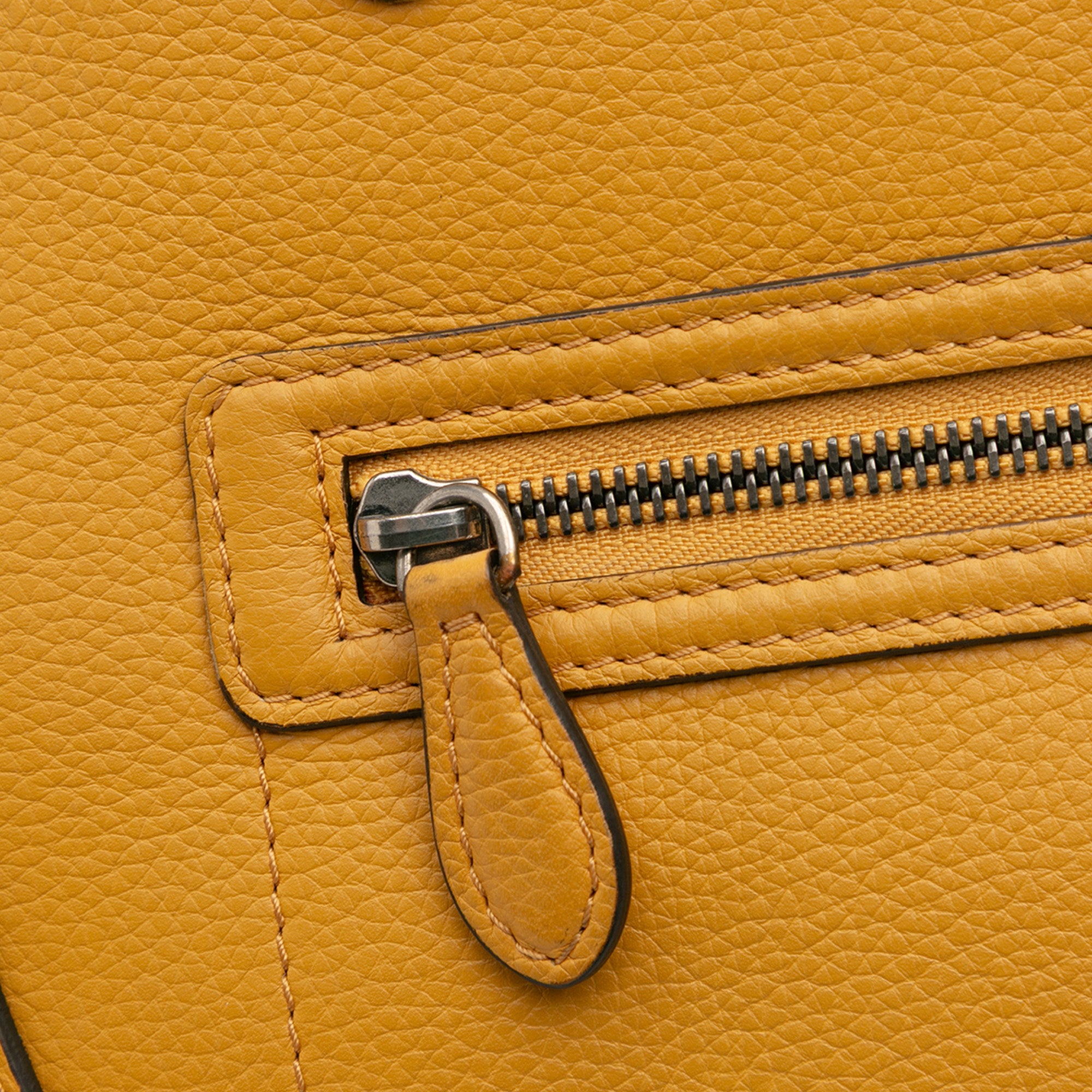 Mini Drummed Calfskin Luggage Tote