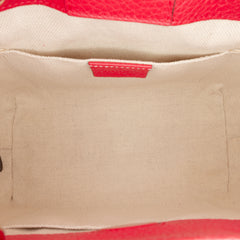 Small Bicolor Calfskin Bamboo Shopper Satchel