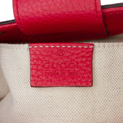 Small Bicolor Calfskin Bamboo Shopper Satchel
