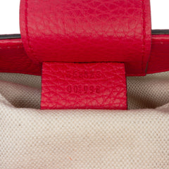 Small Bicolor Calfskin Bamboo Shopper Satchel