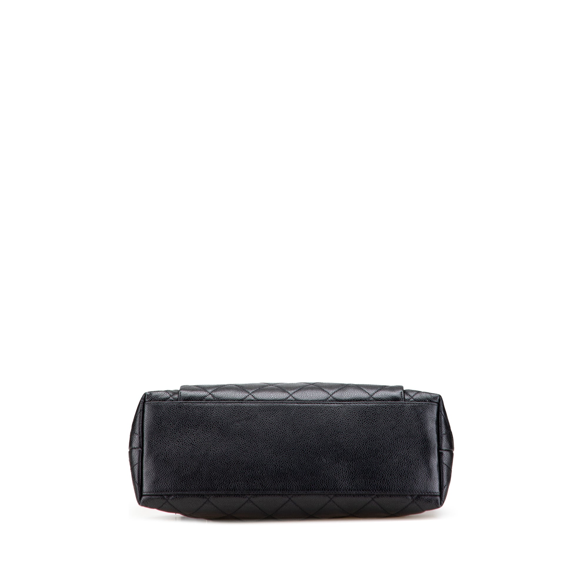 CC Quilted Caviar Front Pocket Shoulder Bag