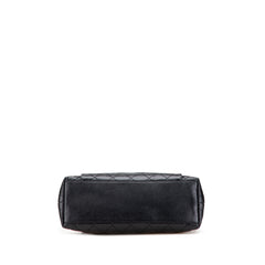 CC Quilted Caviar Front Pocket Shoulder Bag