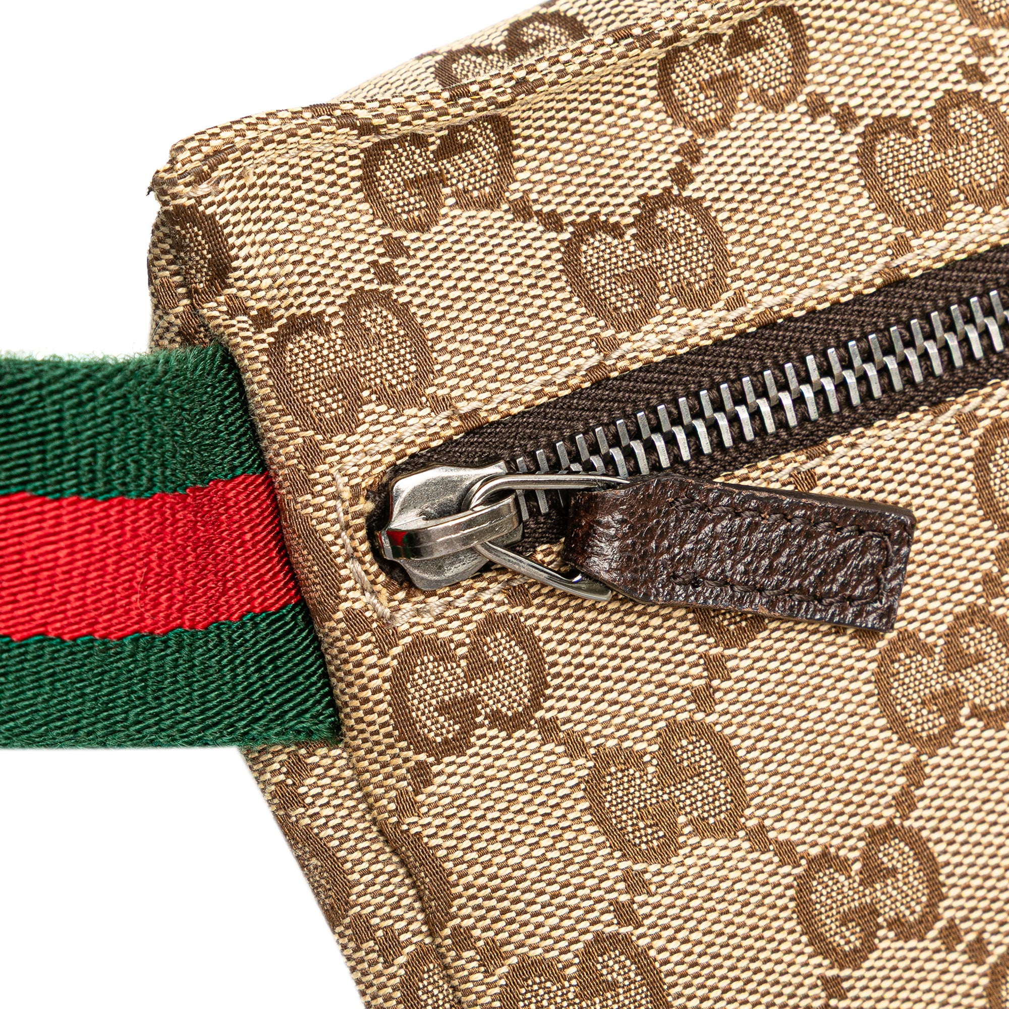 GG Canvas Web Double Pocket Belt Bag
