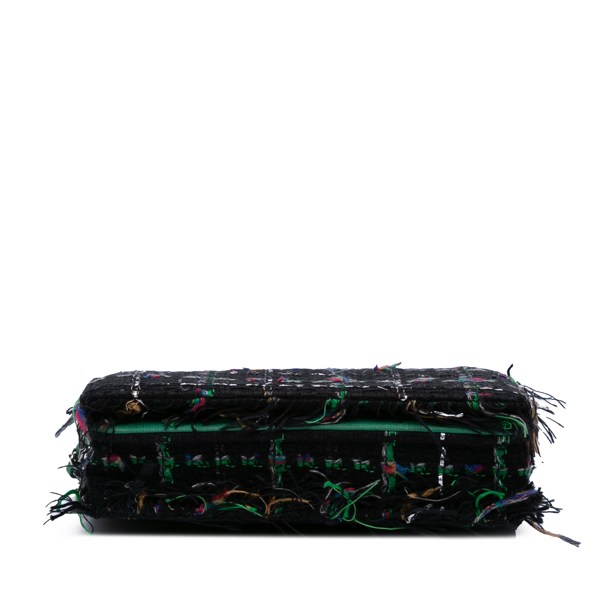 Quilted Boucle Tweed Robot Charm Wallet On Chain