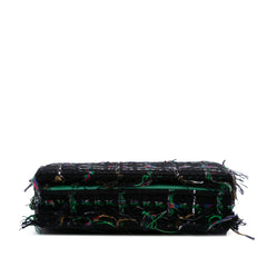 Quilted Boucle Tweed Robot Charm Wallet On Chain