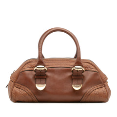 Guccissima Trimmed Leather Signoria Handbag