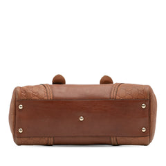 Guccissima Trimmed Leather Signoria Handbag