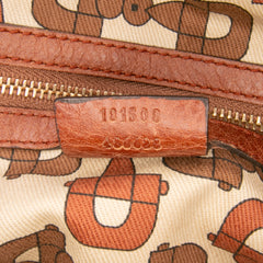 Guccissima Trimmed Leather Signoria Handbag