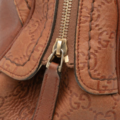 Guccissima Trimmed Leather Signoria Handbag