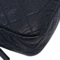 Small Quilted Distressed Calfskin Easy Flap