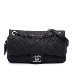 Small Quilted Distressed Calfskin Easy Flap