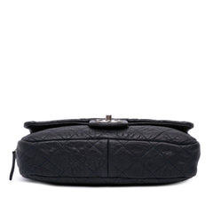 Small Quilted Distressed Calfskin Easy Flap