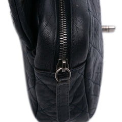 Small Quilted Distressed Calfskin Easy Flap