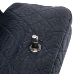 Small Quilted Distressed Calfskin Easy Flap
