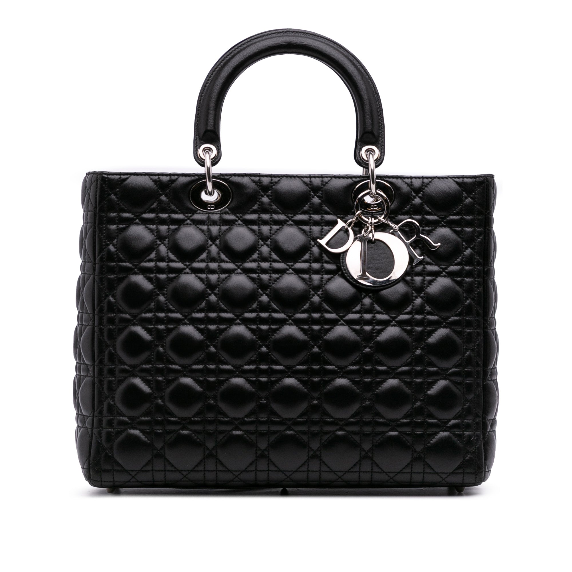 Large Lambskin Cannage Lady Dior