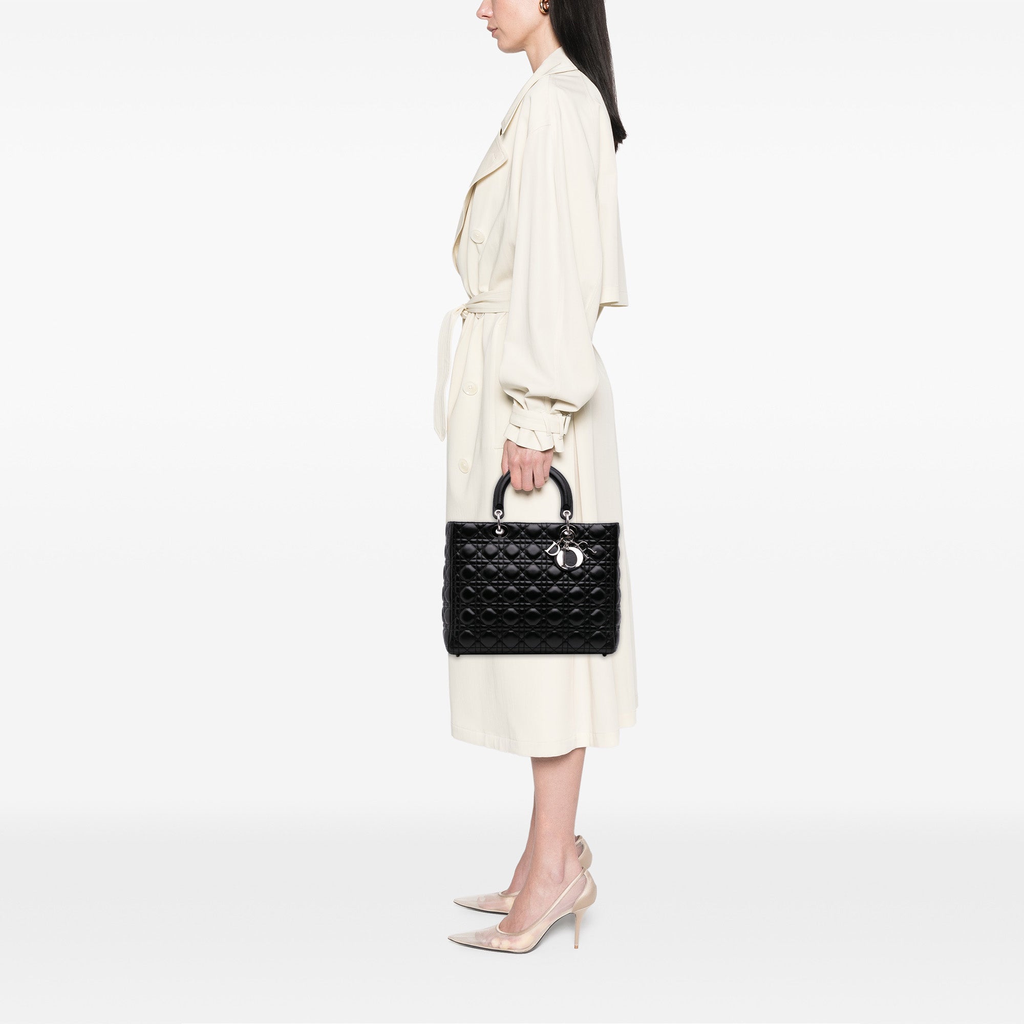 Large Lambskin Cannage Lady Dior